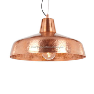 Lámpara colgante decorativa de metal de diseño clásico, decoración del hogar, lámpara colgante negra martillada chapada en cobre interior - Product Image 5