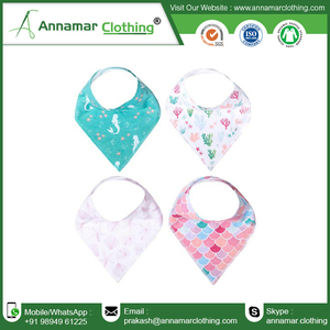 Bavoirs pour bébé en coton biologique |   Bavoirs bandana doux et respirants |   Bavoirs d'alimentation lavables, réutilisables, écologiques et antibactériens | - Product Image 5