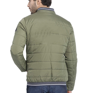 Veste matelassée slim pour homme, coupe-vent, décontractée, extérieure, à capuche, fermeture éclair, saison hivernale, logo personnalisé, taille XL, service OEM, non tissé - Product Image 2