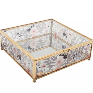 กล่องเครื่องประดับแก้วเงินหรูหราส่วนบุคคลพิมพ์โลโก้ที่กำหนดเอง - Product Image 4