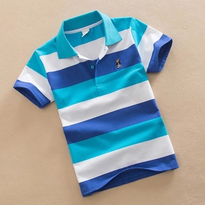 Polo a rayas para niños y niñas, ropa de colores combinados, venta al por mayor, servicio OEM - Product Image 4