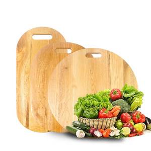 เขียงทรงกลมทรงสี่เหลี่ยม3แบบมีด้ามจับแผ่นไม้มะม่วงธรรมชาติ - Product Image 2