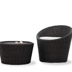 Weatherproof Outdoor Rattan Furniture Set: Hand-woven Terrace <b>Bistro</b> Chairs with <b>Table</b> for Villa Balcony & Patio Seating - Product Image 1