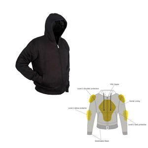Sweat à capuche de moto, unisexe, avec doublure en aramide, couche supérieure, Protection Prime, haute qualité - Product Image 1
