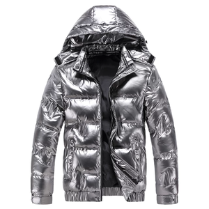 Nouvelle veste en duvet matelassée d'hiver sur mesure veste en duvet imperméable brillante - Product Image 1