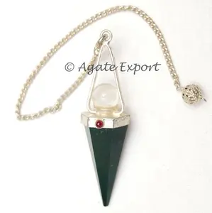 Mix Gemstone pendulum supplier | 6 Beads Faceted Pendulums