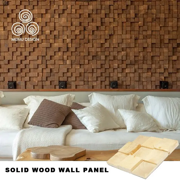 MUMUデザインコンポジット虹色無垢材壁タイルピールアンドスティック簡単な取り付け木製モザイク