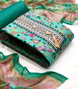 Conjunto de traje de india y pakistaní para mujer, con estampado Floral pesado de algodón, Nazeen con Floral Allover Dupatta, Salwar Kameez de Royal Export - Product Image 3