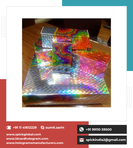 กระดาษห่อโฮโลแกรมใส3D กาวโพลีเอสเตอร์อะคริลิคฟิล์มบรรจุภัณฑ์แบบด้านเดียว - Product Image 4