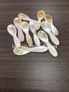 Cuchara de Caviar de 6cm con grabado de logo, cuchara de perlas para madre, labios amarillos de lujo, cucharas para servir caviar, cucharas de café, para regalo - Product Image 3