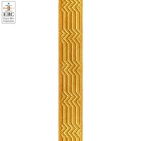 Vente en gros d'usine, dentelle tressée métallique dorée écologique, galon, tressée, tissu à strass, fil de bullion français brodé