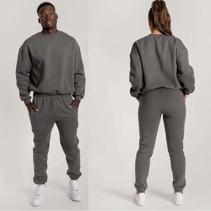 Top quality manufacturer unisex <b>plain</b> <b>sweatshirt</b> with jogger pants two piece sets - Product Image 1
