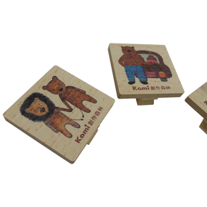Clips aimantés en bois personnalisés avec des motifs d'animaux colorés pour les mémos de bureau et la décoration de la maison - Product Image 3