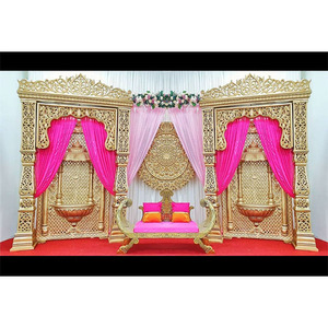 Decoración de escenario de boda, escenario tradicional de Rajasthani, impresionante escenario de boda, embellecedor de escenario de recepción de boda - Product Image 1