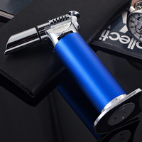 Briquet torche JOBON en alliage de zinc, rechargeable, à flamme jet, pour barbecue, vente en gros, logo personnalisé, gaz butane, flamme réglable, cadeaux promotionnels pour cigares
