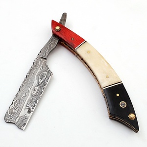 Navaja de Afeitar Recta de Lujo Hecha a Mano con Acabado Damasco y Grabado Tipográfico (sm 4) - Product Image 5