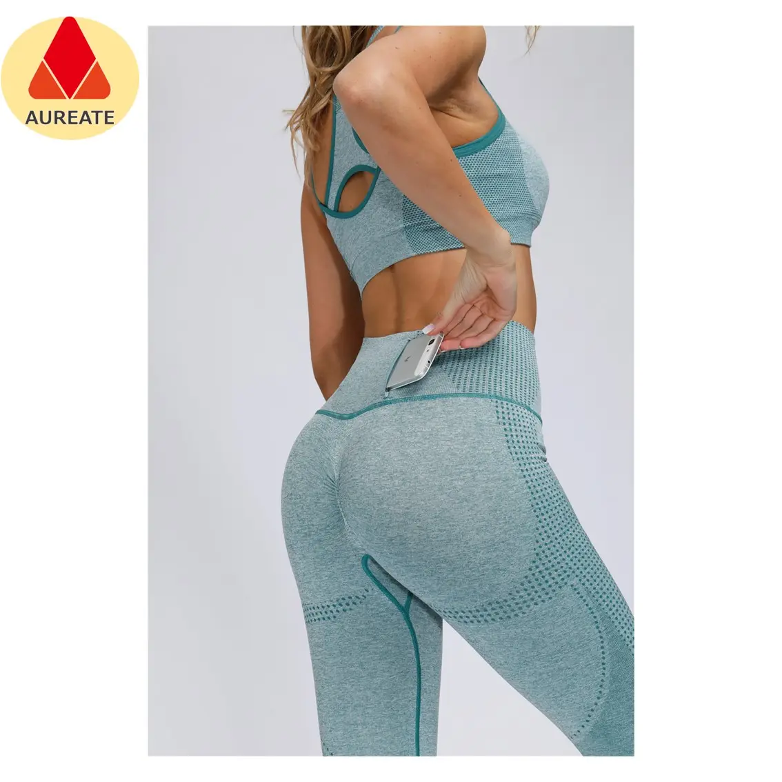 Gym Wear Yoga Pants <span class=keywords><strong>Sport</strong></span> bekleidung für Frauen Bauch kontrolle Leggins mit hoher Taille Frau Fitness Nahtlose Sportswear Push-up-Leggins