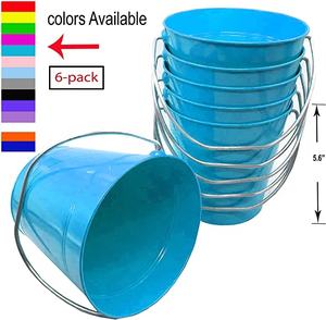 Pot de fleurs en métal écologique personnalisable avec revêtement en poudre turquoise pour la décoration intérieure/extérieure de la maison, du jardin et du balcon - Product Image 2