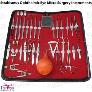 Conjunto de instrumentos de microcirugía de ojo oftalmológica, Strabismus quirúrgico, 29 unidades, certificado CE, Farhan - Product Image 1
