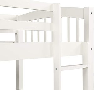 Lit superposé en bois pour enfants TRIHO Furniture, avec escalier, rangement et tiroirs - Product Image 5