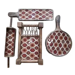 Desain Modern set nampan penyaji keju kayu terlihat tradisional atau piring keju set kotak makan siang peralatan masak