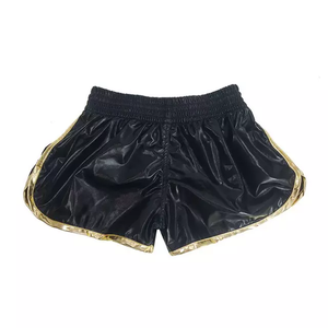 กางเกงขาสั้นมวยไทยเตะมวยทำจากผ้าไหมซาตินตกแต่งโลโก้และขนาดที่กำหนดเองได้ - Product Image 4