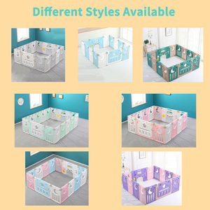 Parque <span class=keywords><strong>de</strong></span> juegos plegable ecológico con valla <span class=keywords><strong>de</strong></span> seguridad completa para bebés, set <span class=keywords><strong>de</strong></span> parques <span class=keywords><strong>de</strong></span> juegos morado y azul para bebés y niños - Product Image 2