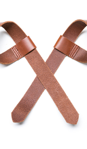 Sangles de levage en cuir, rembourrée en néoprène, sangles de levage de poignet pour la musculation - Product Image 4