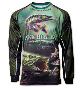 100% Polyester hommes en plein air équipe Sublimation à manches courtes tournoi pêche chemise Pro-style pêcheur vêtements - Product Image 5