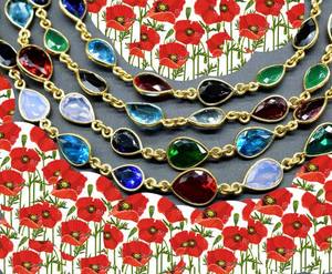 Vintage Style Top Couleur Cornaline Double Boucle Lien Chaîne Connecteur Or Plaqué Laiton Partie Porter avec Élégant Ovale Forme Gemmes - Product Image 4