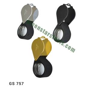 GS 757 Triplete Eye Loupe Herramienta de joyería esencial para trabajos de joyería Nueva condición Equipo de metal de goma y latón - Product Image 1