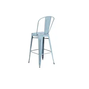 Винтажные барные стулья, барные стулья с серебристым порошковым покрытием, винтажные Промышленные Стулья для кафе, мебель для ночного клуба