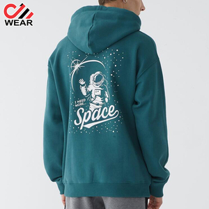 เสื้อฮู้ดเข้ารูปผ้าฝ้ายโอเวอร์ไซส์สำหรับผู้ชายเสื้อฮู้ดเข้ารูปขนาดปกติโลโก้ออกแบบได้ตามต้องการ - Product Image 2