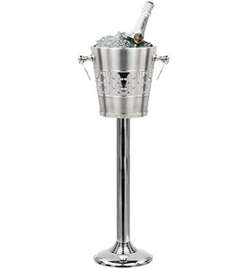 Cubo de hielo de plata de diseño promocional, cubo de hielo para champán, de Metal plateado, fabricante de la India - Product Image 3