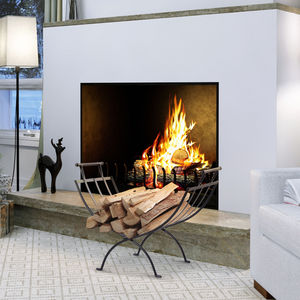 Rack à bûches robuste en acier avec finition durable parfait pour le stockage intérieur et extérieur du bois de chauffage - Product Image 6