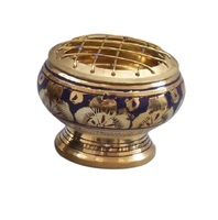 Brûleur d'encens en laiton de qualité supérieure pour hôtel et restaurant, fabrication artisanale indienne, design traditionnel en métal antique
