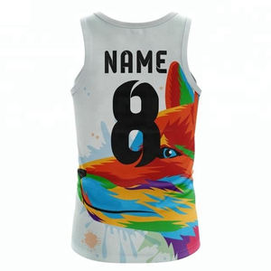 เสื้อกล้ามผู้ชายไซส์ใหญ่ ผ้าฝ้ายผสมโพลีเอสเตอร์ ระบายอากาศ แห้งเร็ว เหมาะสำหรับออกกำลังกาย วิ่ง ฟิตเนส สตรีทแวร์ พิมพ์ลายแบบซับลิเมชั่น - Product Image 2