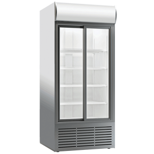 Réfrigérateur commercial vertical Klimasan S1200 à porte coulissante double vitrage pour boissons, à température unique, refroidissement par air 5 - Product Image 1