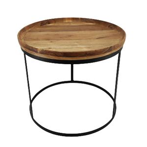 Meubles de salon Table basse ronde en fer avec table d'appoint couleur or même martelée faite à la main en vrac - Product Image 4