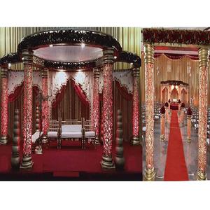 Mandap DE BODA indio del sur de Asia Kenia personalizable de alta calidad Mandaps redondos dorados Fabricante DST Exports Big Venues Party - Product Image 1