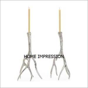 Portavelas de Metal Fundido de Aluminio Ecológico Hecho a Mano de Lujo Antler, Color Personalizado para Decoración Navideña del Hogar, Venta en India - Product Image 5