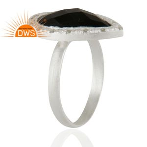 Anillo de Plata de Ley 925 con gema de ónix negra Natural, joyería fina para mujeres - Product Image 2