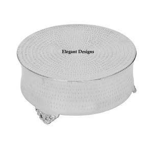 Meilleure vente de support à gâteau vintage fait main de couleur personnalisée dessus de table décoratif en aluminium support à gâteau en gros en métal - Product Image 4