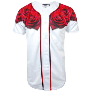 Camiseta de Béisbol Blanca Unisex con Estampado, Manga Corta, Cuello en V, Transpirable, de Secado Rápido, Estilo Urbano, Corte Regular, Estampado Floral Digital - Product Image 1
