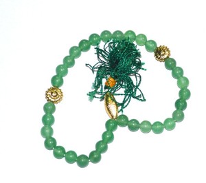 หยกสีเขียว33เม็ด tasbih แกะสลักสไตล์ฮวงจุ้ยหินอาเกตของที่ระลึกสั่งซื้อออนไลน์สำหรับลูกปัด tasbih - Product Image 1