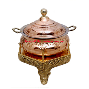 Rôtissoire en laiton gaufré, support lourd, Design sur mesure - Product Image 1