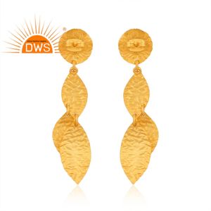 ต่างหูห้อยดีไซน์ใบไม้แบบตอกลาย รุ่นล่าสุดปี 2026 สำหรับผู้ผลิตเครื่องประดับแฟชั่นแบบสั่งทำ - Product Image 4