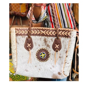 Quality Genuine Leather Shoulder <b>Bag</b> Women PU Leather Leather India Handcrafted Embossed <b>Fringes</b> <b>Bag</b> Wholesale Guru Kirpa Export - Product Image 6