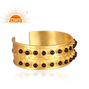 Nouveau Bracelet Manchette en Onyx Noir Naturel Tendance 2026 pour Fabricant de Bijoux de Mode sur Mesure - Product Image 2