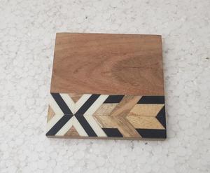 Posavasos de té decorativo de madera Natural y resina transparente de diseño atractivo hecho a mano indio para uso en restaurante de Hotel en casa de lujo - Product Image 5